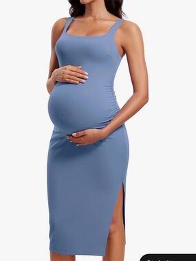 Crazy Yoga Burgundy Maternity Bodycon Dress
